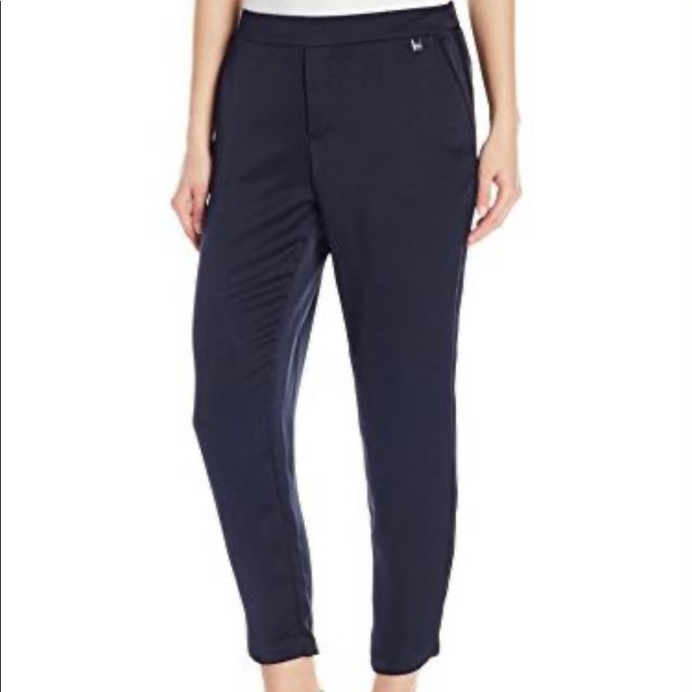 Ted Baker Ulaah Satin Tapered Jogger dark navy blue pants, size 2